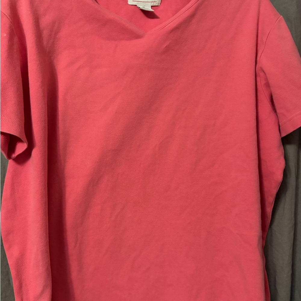 Westbound Coral Sweetheart Neck Top